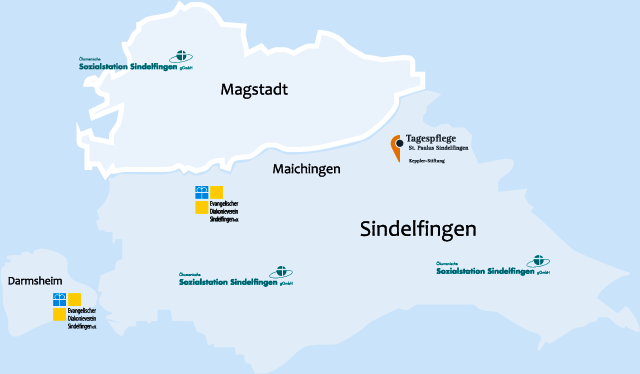 Lageplan der Einrichtungen